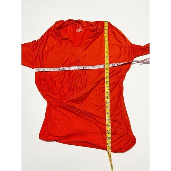 Jennifer Lopez‎ Women's V Neck Stretch Casual Long Sleeve Top Orange Size Medium - Picture 5 of 7
